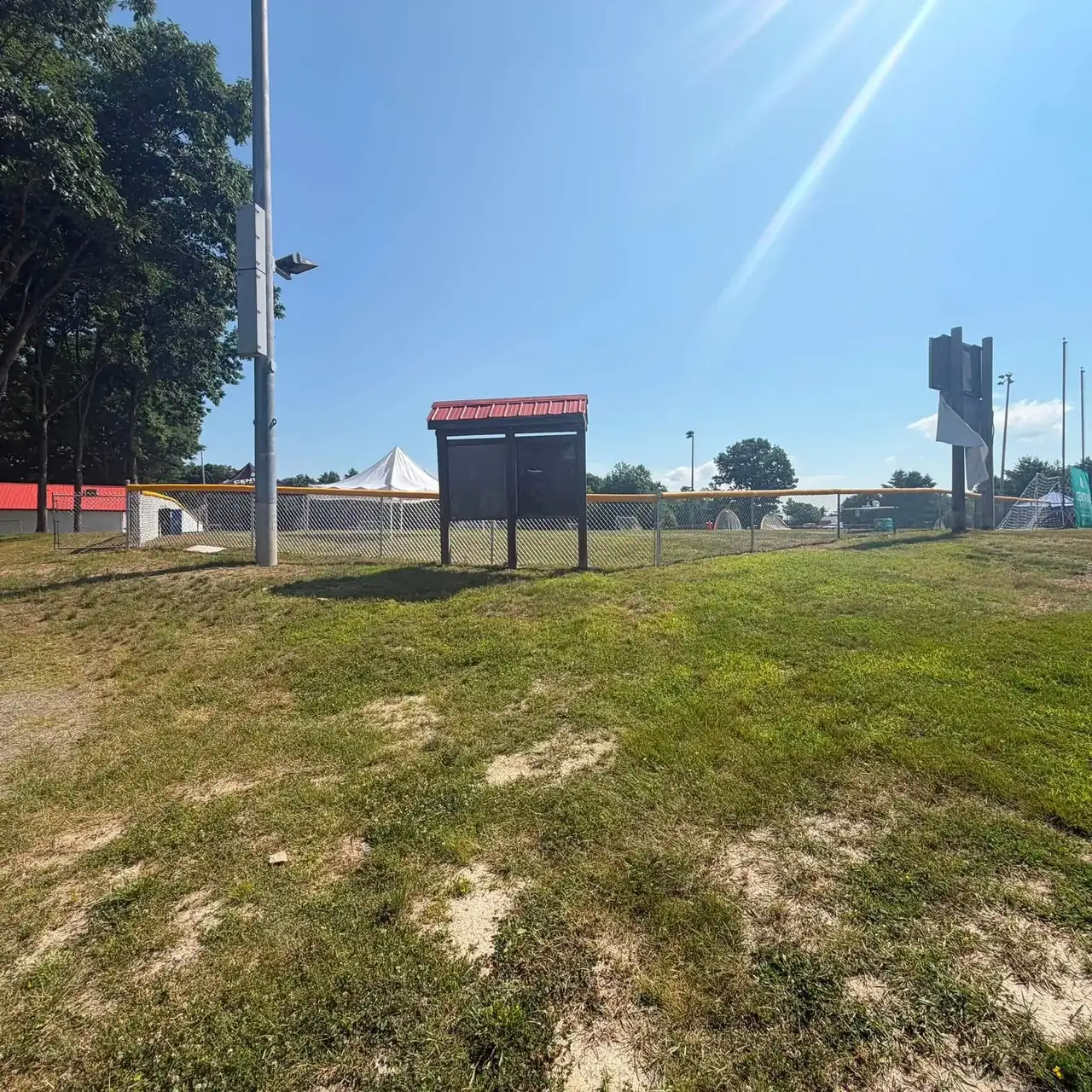 Sports field perimeter fencing