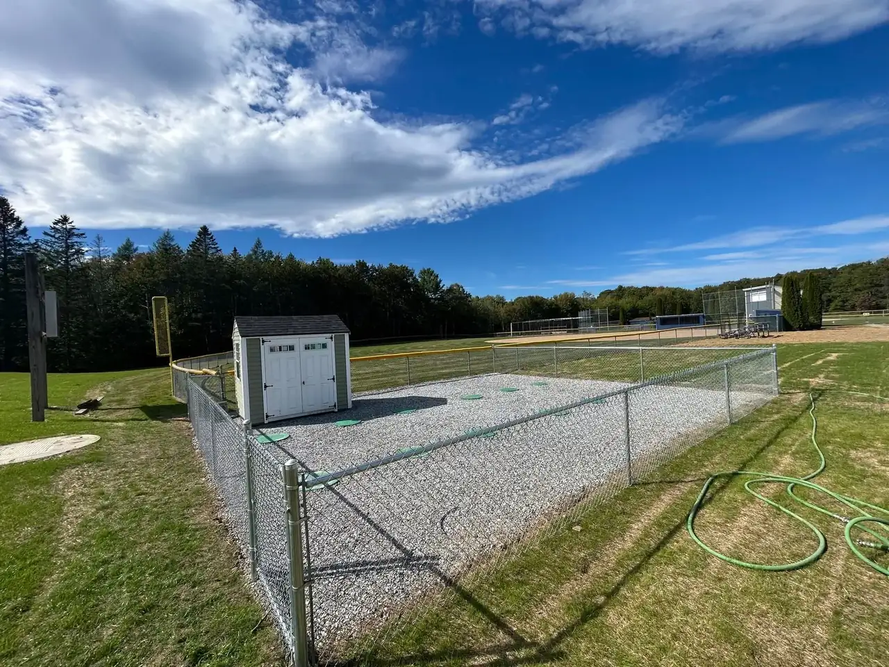 Chain link gate and perimeter fence